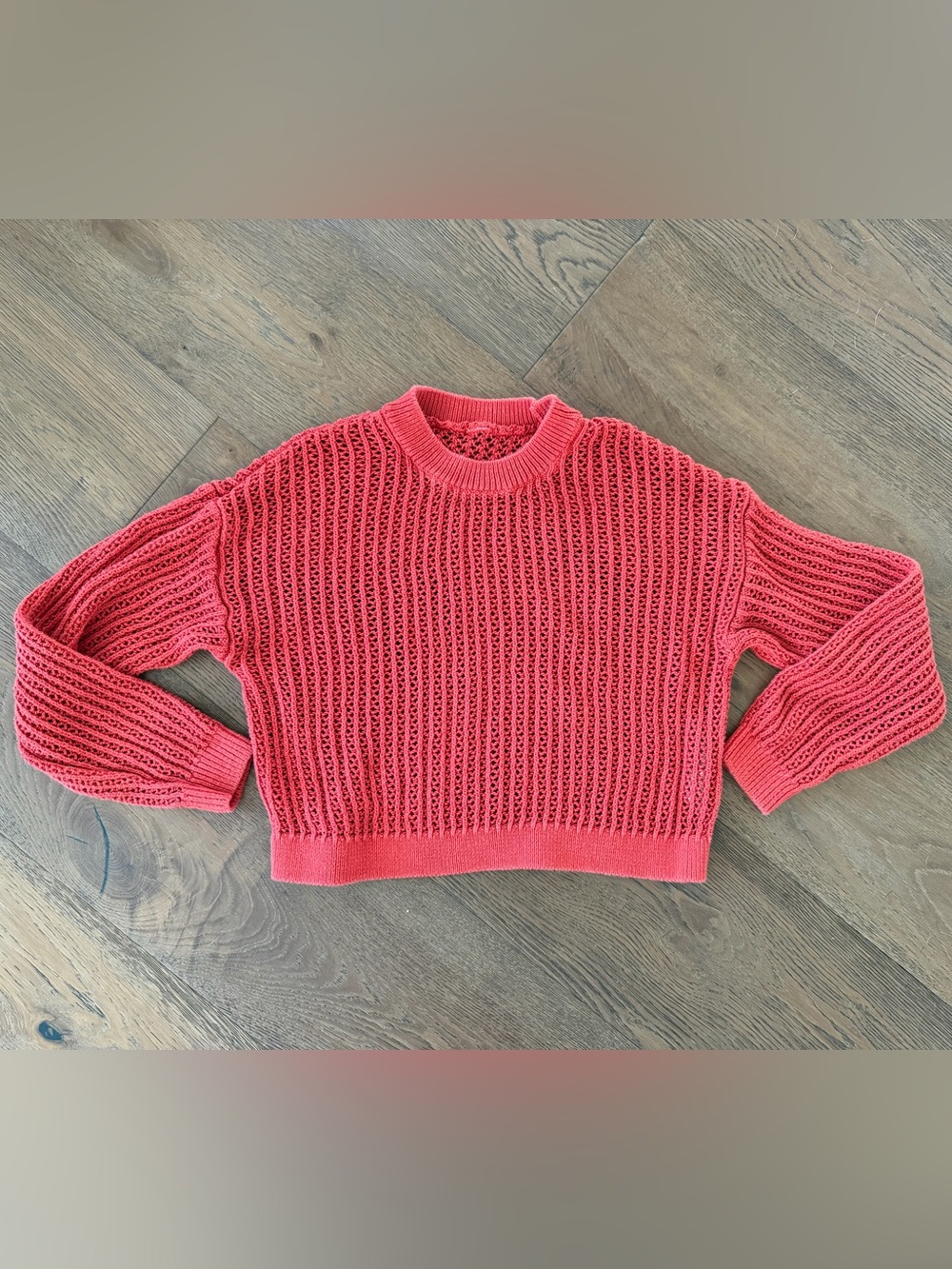 Crewneck Open-Knit Sweater